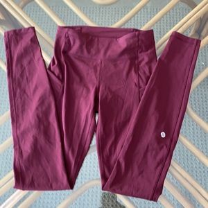 Lululemon leggings 4 long, 28” Lululemon Speed Up Tight with Pockets Cassis